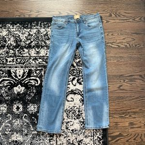 Native jean blue faded straight leg denim